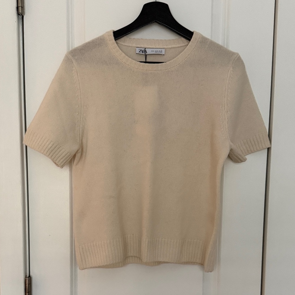 Zara Beige Knit Top